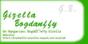 gizella bogdanffy business card